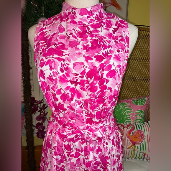 Vince Camuto Sleeveless Mock Neck Floral Maxi Dress Size M - Picture 8 of 15